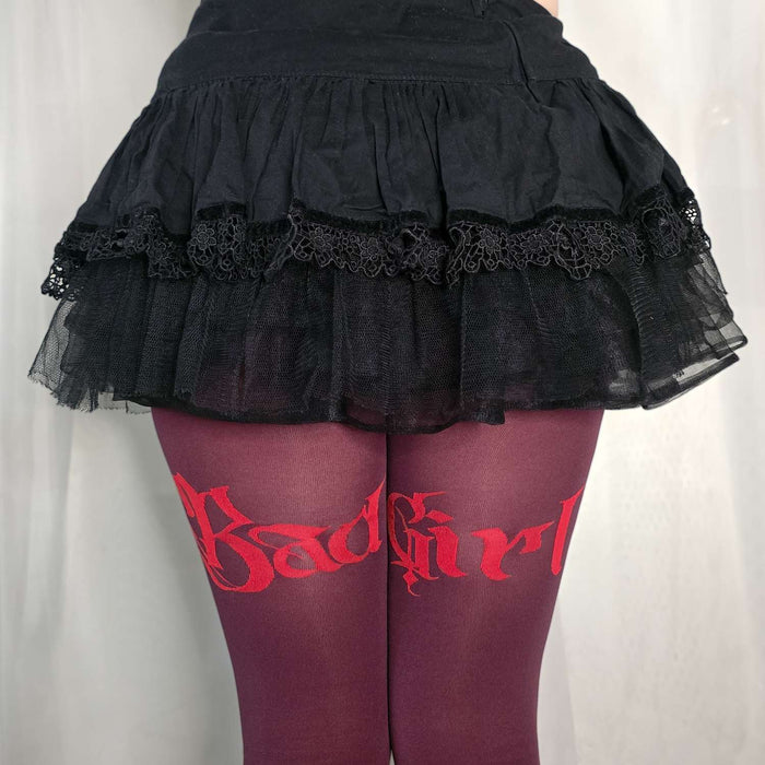 80 Denier Crotchless Tights - Bad Girl - Devotion