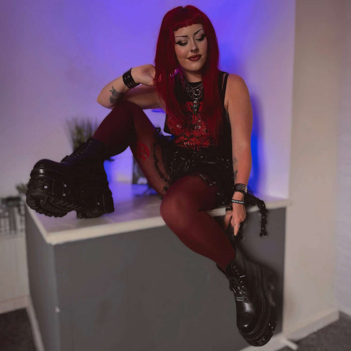 80 Denier Crotchless Tights - Bad Girl - Devotion