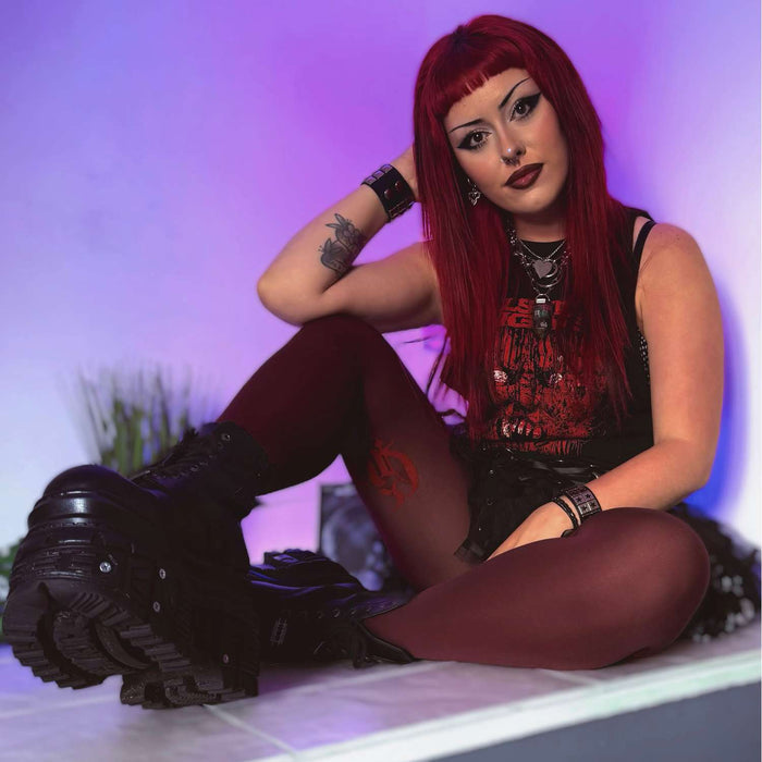 80 Denier Crotchless Tights - Bad Girl - Devotion