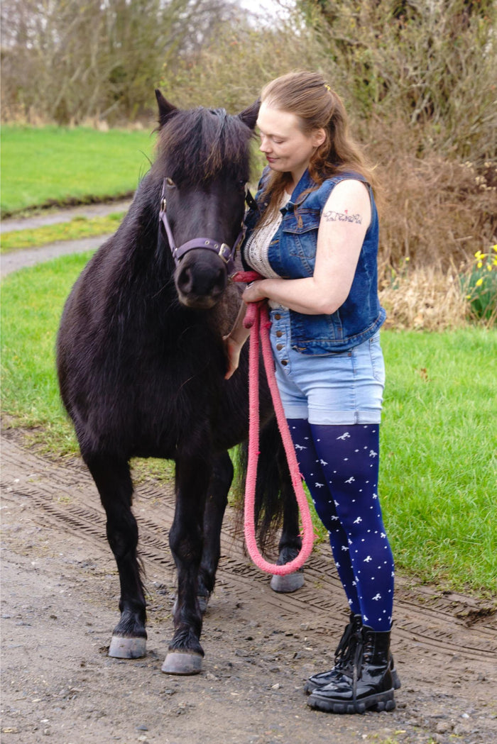 80 Denier Opaque Tights - Dinky Horses