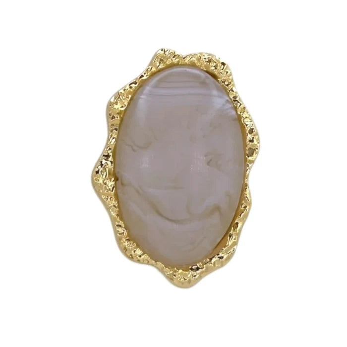 Abstract Oval Stone Buckles