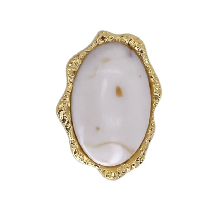 Abstract Oval Stone Buckles