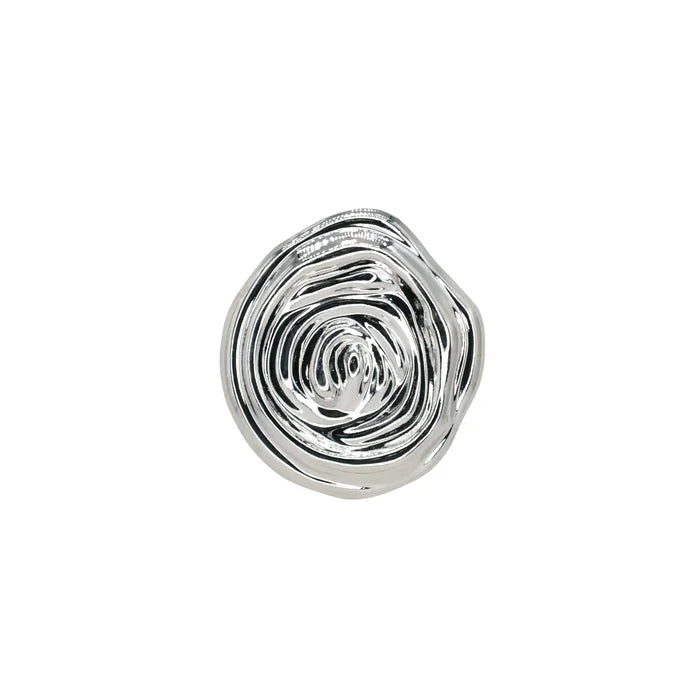 Abstract Rose Spiral Metal Button | 18mm (28L), 23mm (36L) & 30mm (47L)