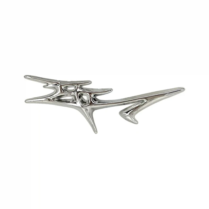 Abstract Spiked Metal Brooch