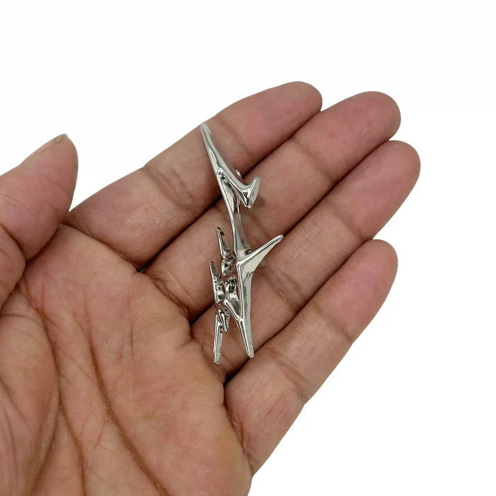 Abstract Spiked Metal Brooch