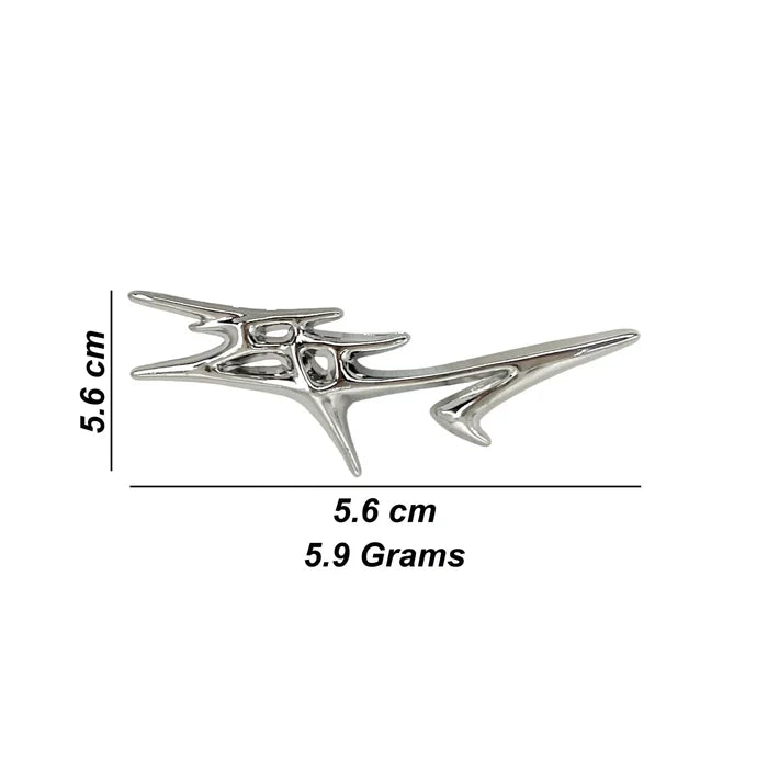 Abstract Spiked Metal Brooch