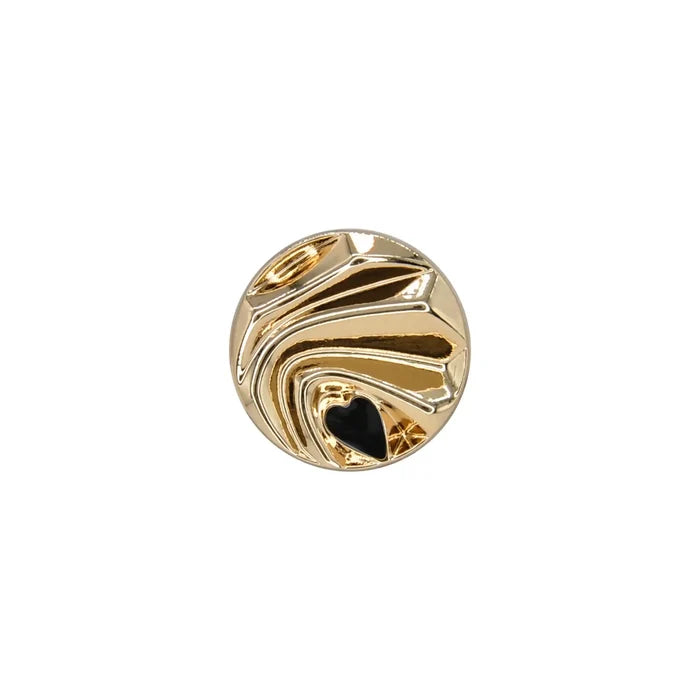 Abstract Wave Designed Metal Button | 18mm (28L), 20mm (32L) & 25mm (40L)