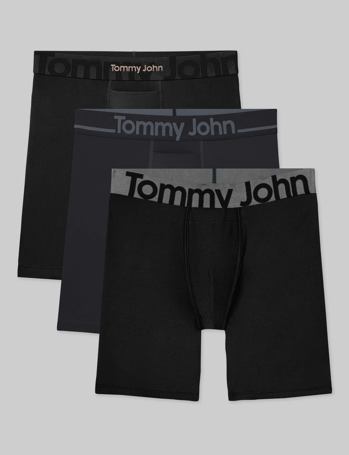 Active Combo Boxer Brief 8" (3-Pack)::Black