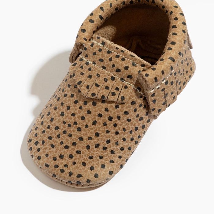 Almond Speckles Moccasin Baby Shoe - Babies in Bloom
