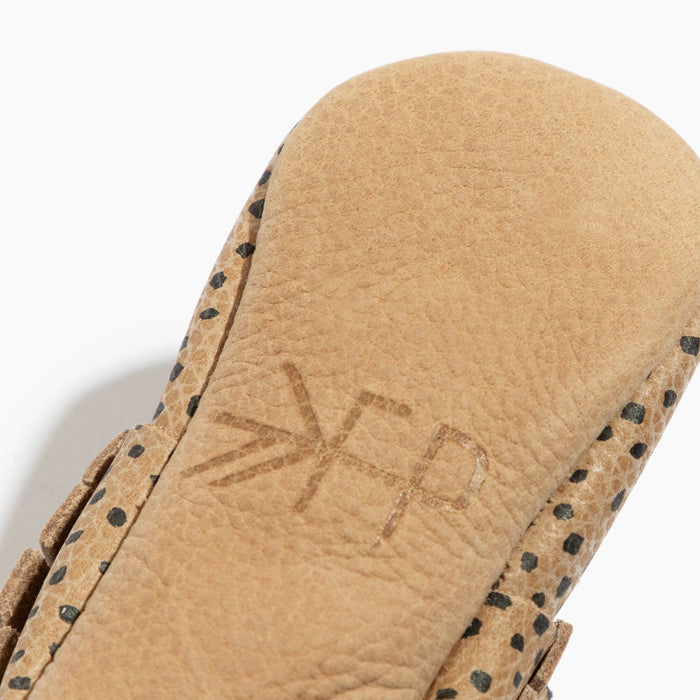 Almond Speckles Moccasin Baby Shoe - Babies in Bloom