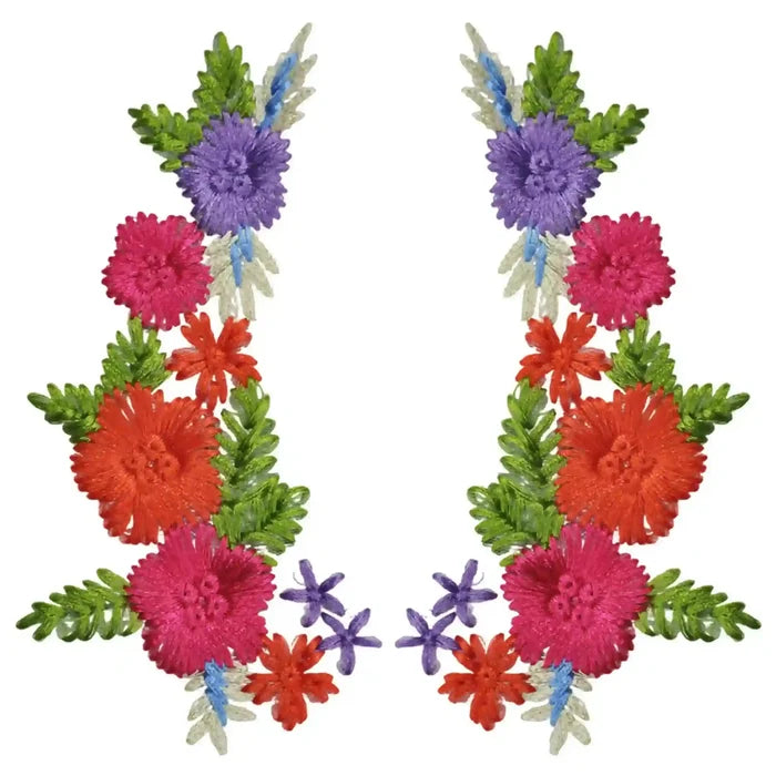 Amethyst and Poppy Appliqué Patch