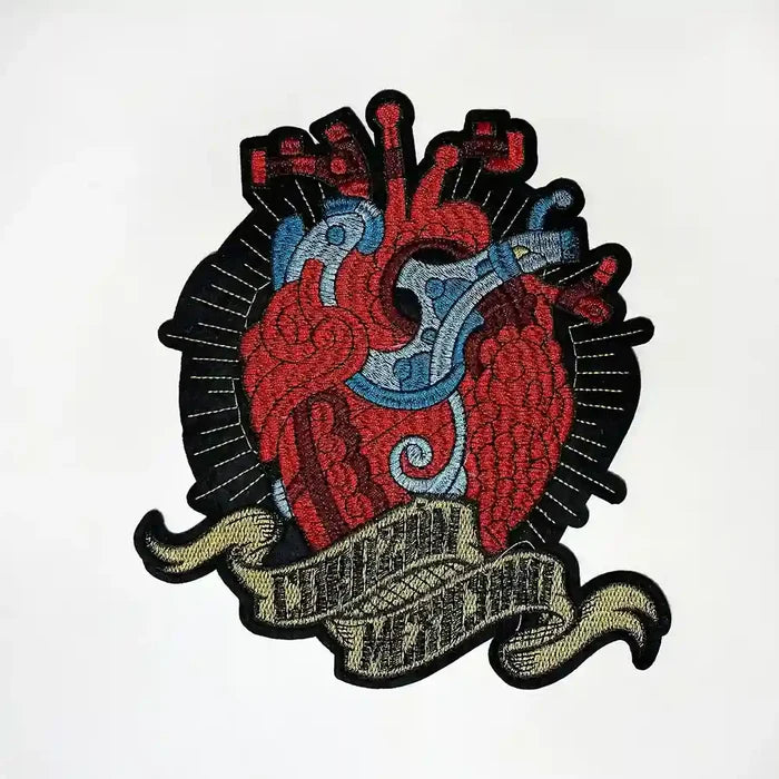 Anatomical Heart with Scroll Hot-Fix Patch