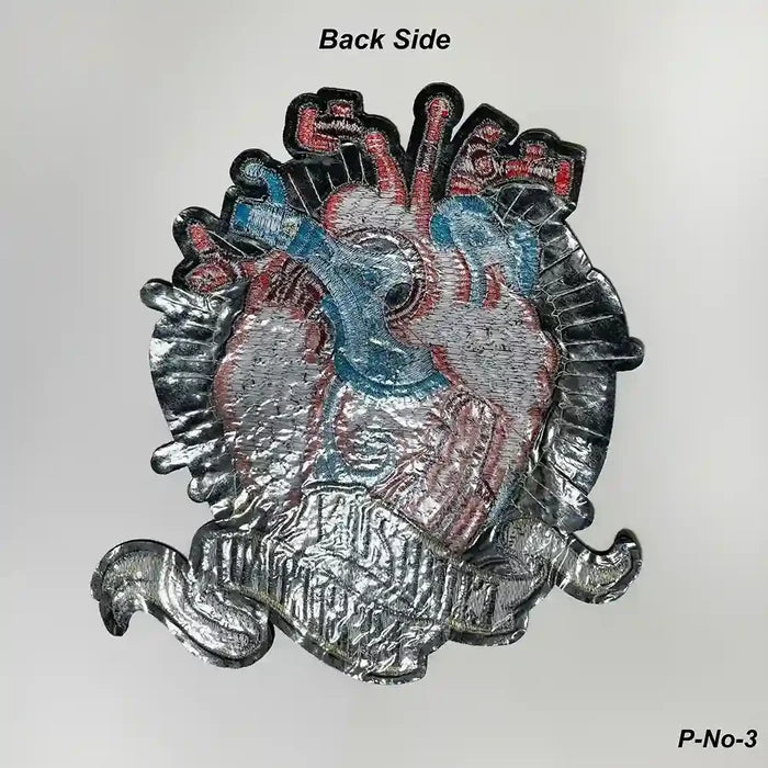 Anatomical Heart with Scroll Hot-Fix Patch