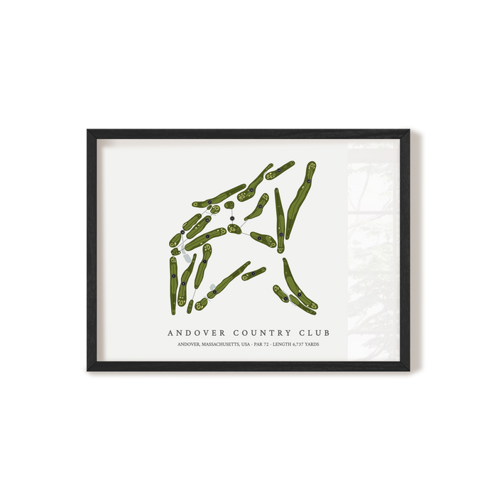 Andover Country Club | Golf Course Map | Black Frame