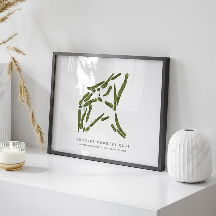 Andover Country Club | Golf Course Map | On Table