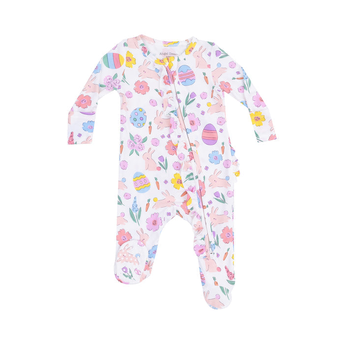 Angel Dear - 2 Way Zipper Footie - Easter Bunnies Pink