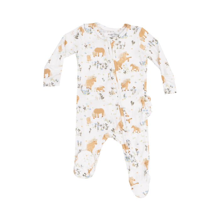 Angel Dear - 2 Way Zipper Footie - Pretty Ponies