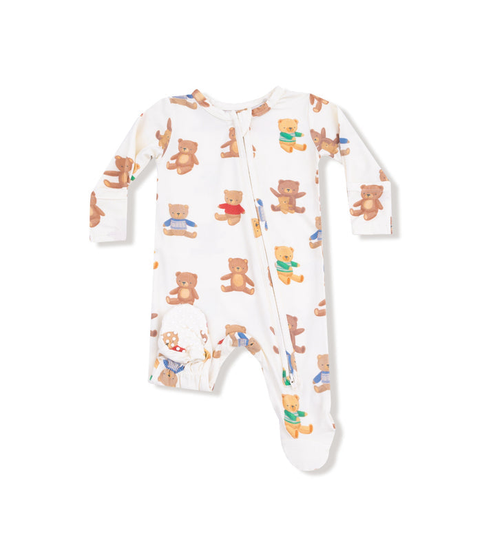 Angel Dear - 2 Way Zipper Footie - Teddy Bears