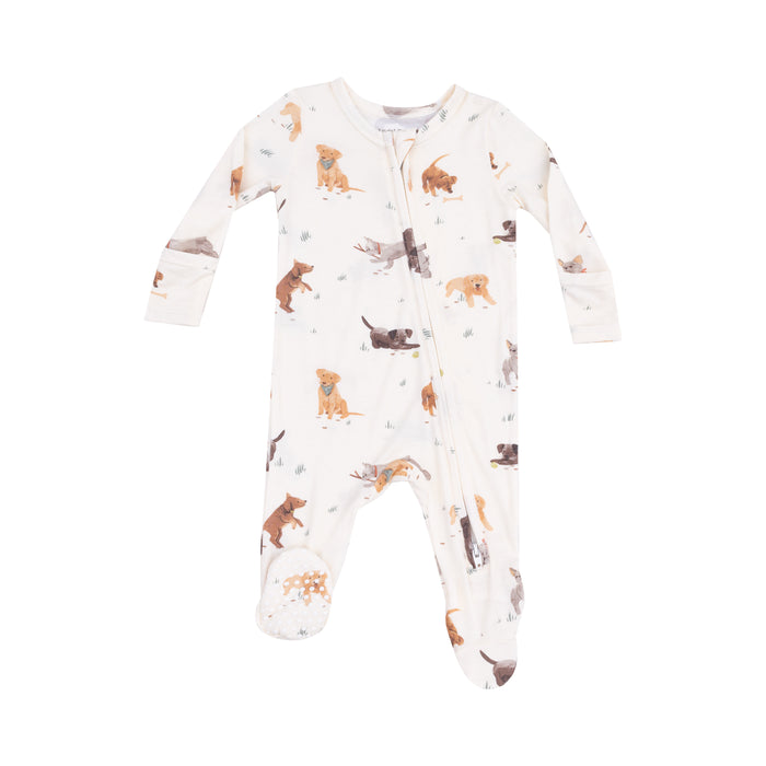 Angel Dear - 2 Way Zipper Footie - Watercolor Puppies