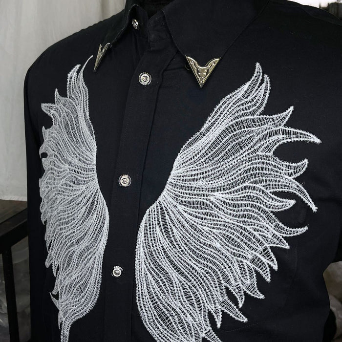 Angel Wing Patch with Buttons & Collar Tips | Combo Set
