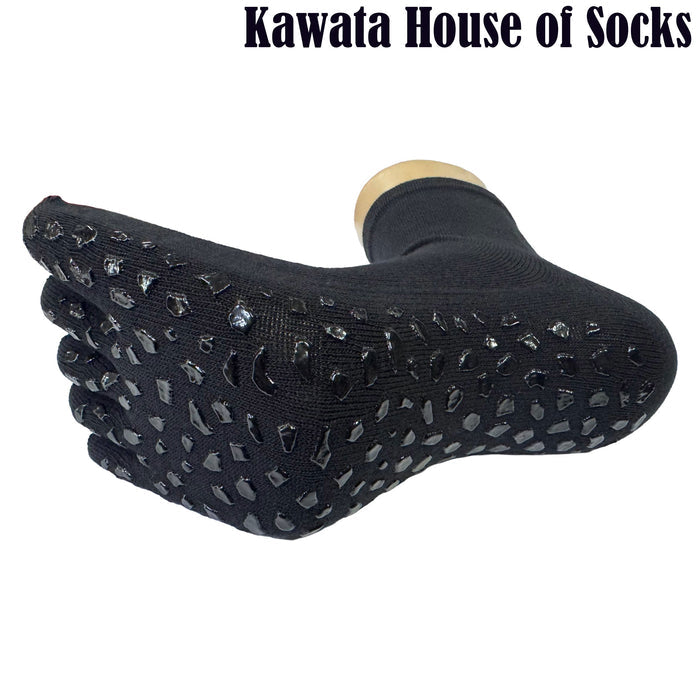 Anti-Slip Cotton Toe Socks – CREW Length with Silicone Grip Sole Rocky Design