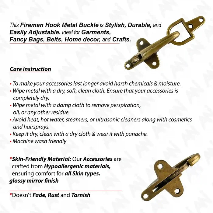 Antique Brass 2 Part Hook Buckles