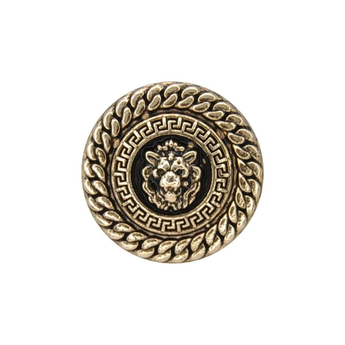 Antique Lion Motif Shank Metal Button | 18mm(28L) & 23mm(36L)