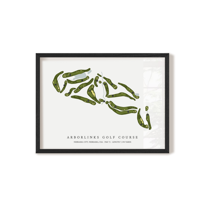 ArborLinks Golf Course | Golf Course Map | Black Frame