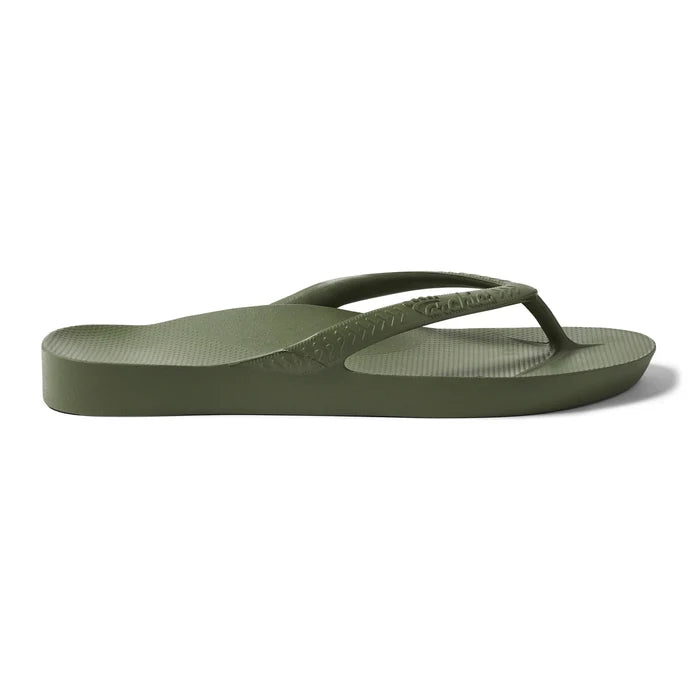 Olive Archies Arch Support Flip Flops angle 08