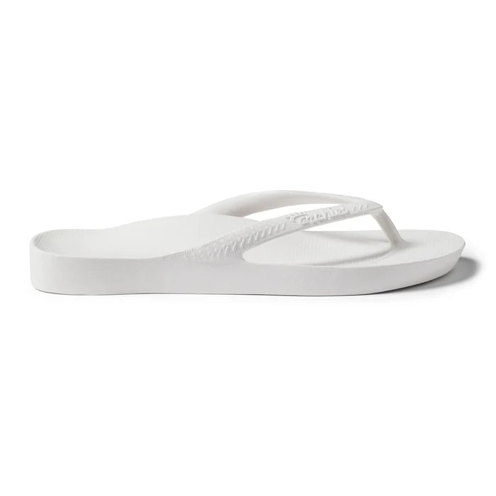 White Archies Arch Support Flip Flops angle 08