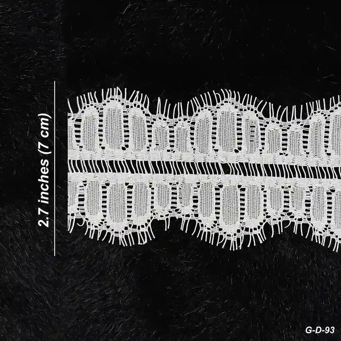 Arched Pillar Eyelash Lace Trim | SKU-GD-93
