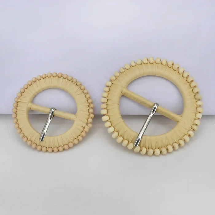 Artisan Boho Aesthetic Raffia Buckle