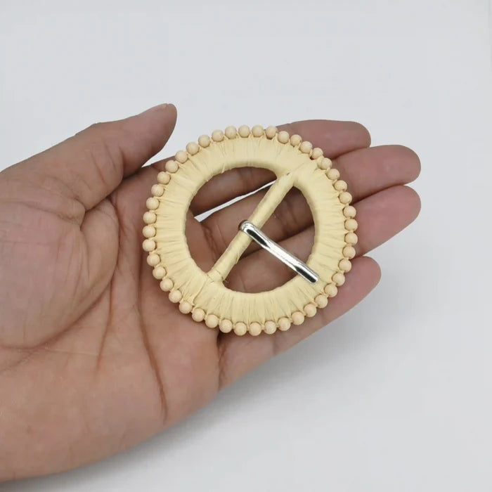 Artisan Boho Aesthetic Raffia Buckle