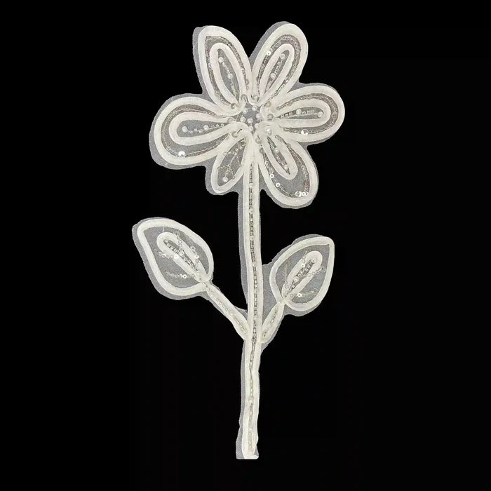 Artisanal Pearl-Encrusted Long-Stem Blossom