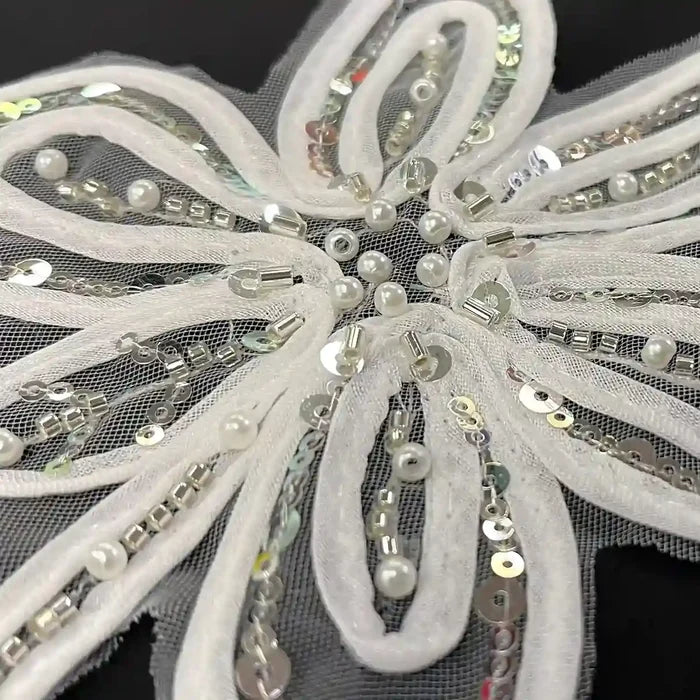 Artisanal Pearl-Encrusted Long-Stem Blossom