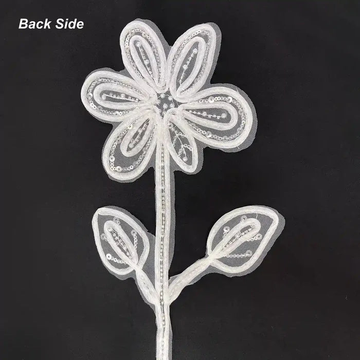 Artisanal Pearl-Encrusted Long-Stem Blossom