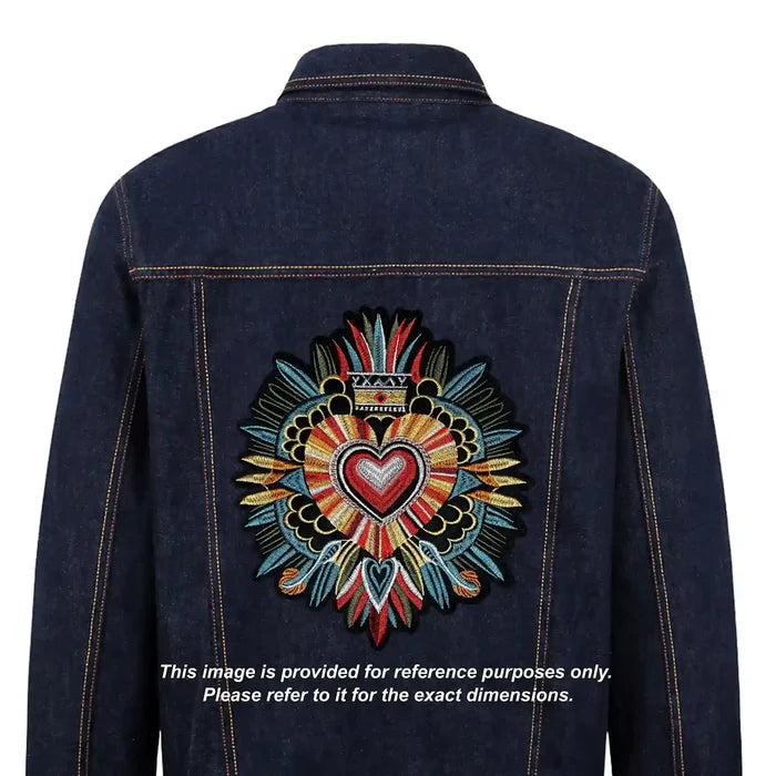 Artisanal Radiant Sacred Heart Mandala Hot fix Patch