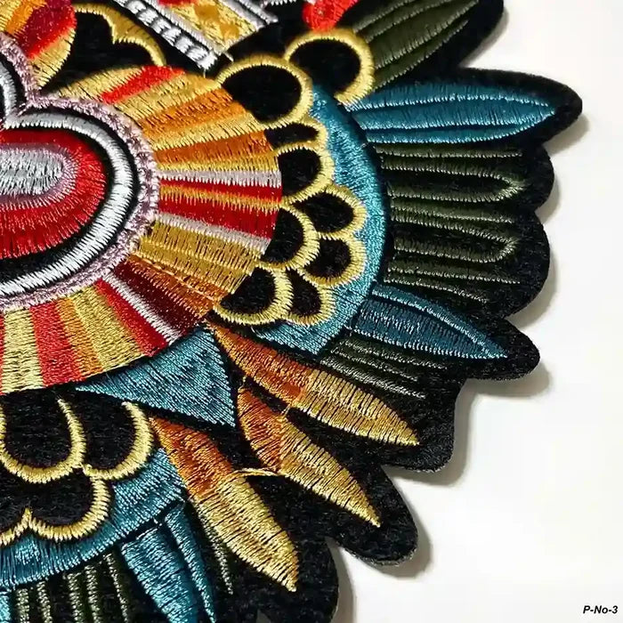 Artisanal Radiant Sacred Heart Mandala Hot fix Patch