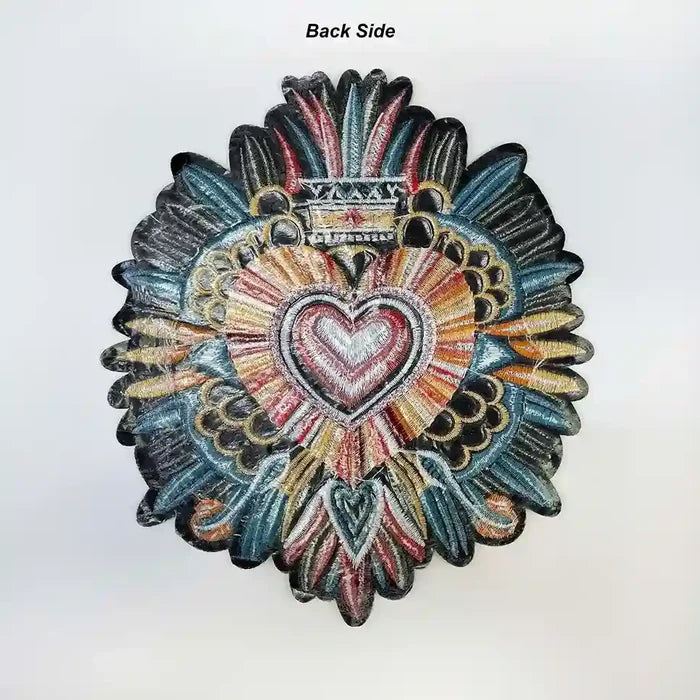 Artisanal Radiant Sacred Heart Mandala Hot fix Patch