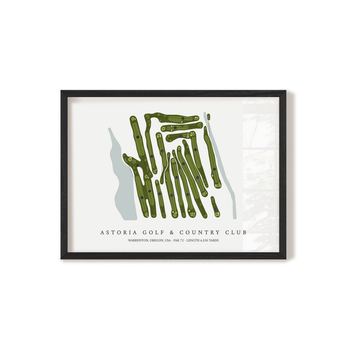 Astoria Golf & Country Club | Golf Course Map | Black Frame