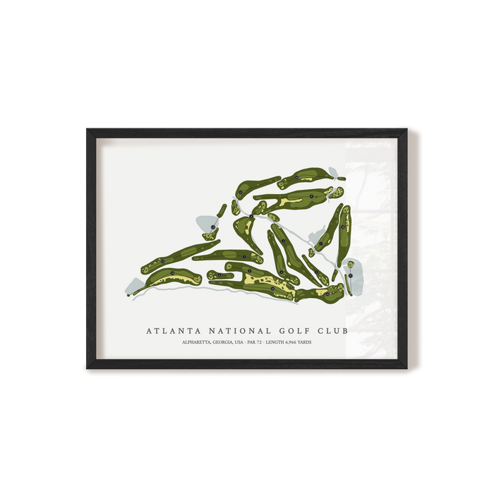 Atlanta National Golf Club | Golf Course Map | Black Frame