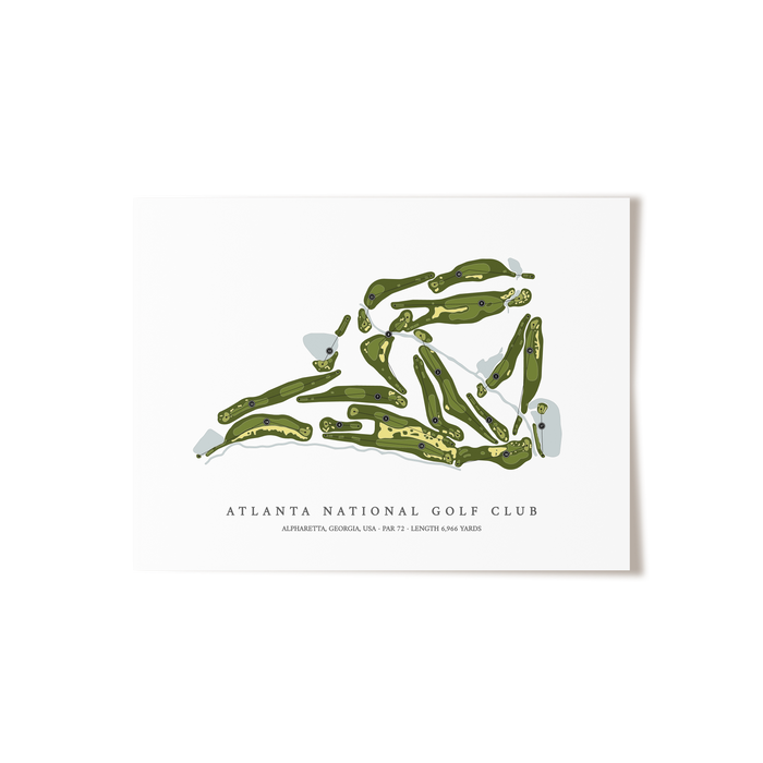 Atlanta National Golf Club | Golf Course Map | Unframed