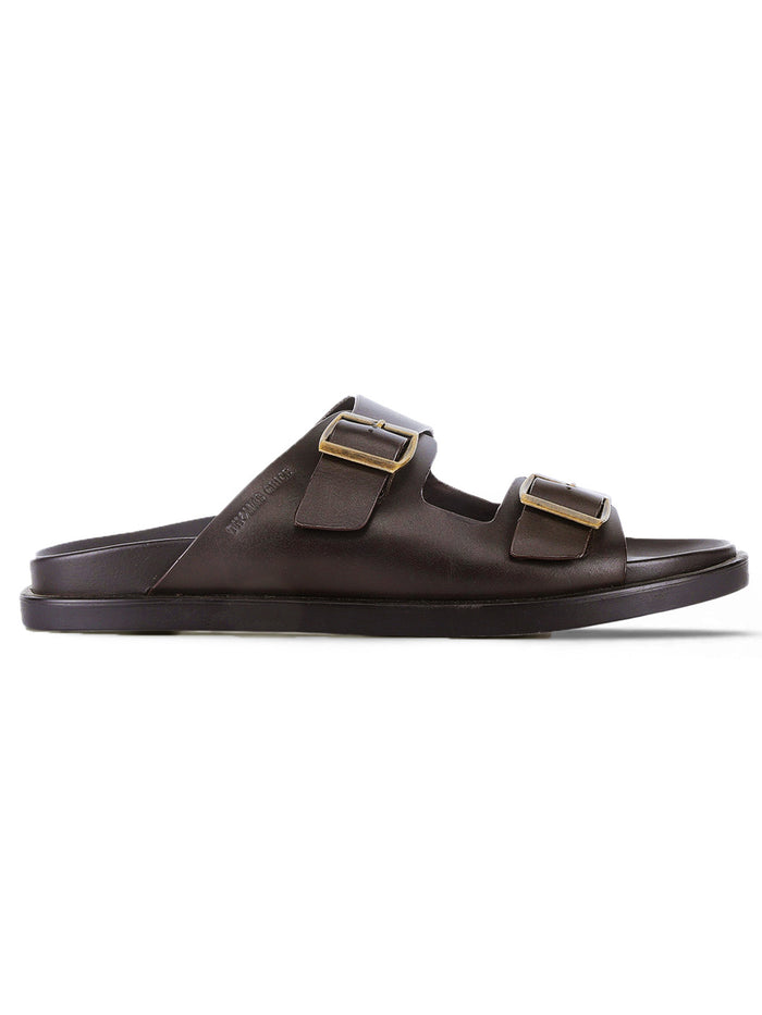 Atlas Brown  Sandals | Double Buckle Adjustable Casual Sandals |TC-2761BR