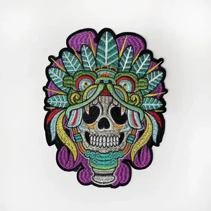 Aztec Priest Ceremonial Skull Hot Fix Patch
