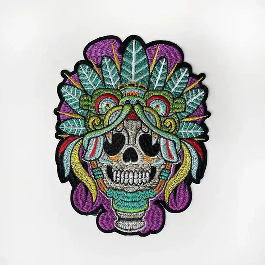 Aztec Priest Ceremonial Skull Hot Fix Patch