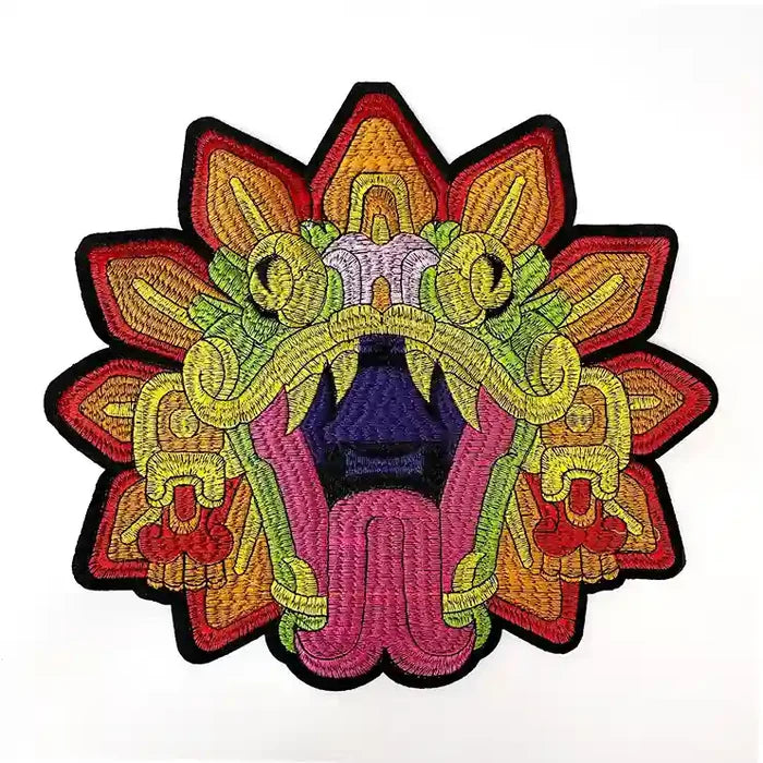 Aztec Sun Emblem Dragon Patch