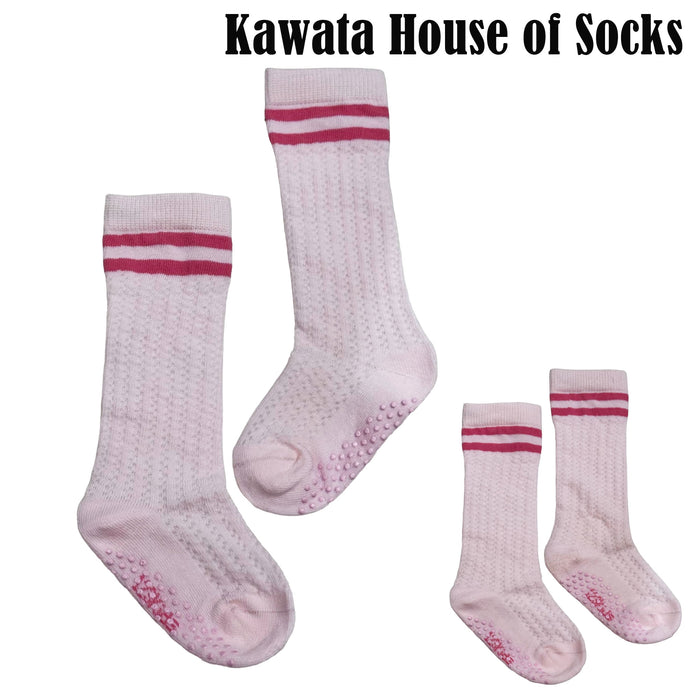 Baby & Kids Thin and Breathable Cotton Long Socks ( Stripes )