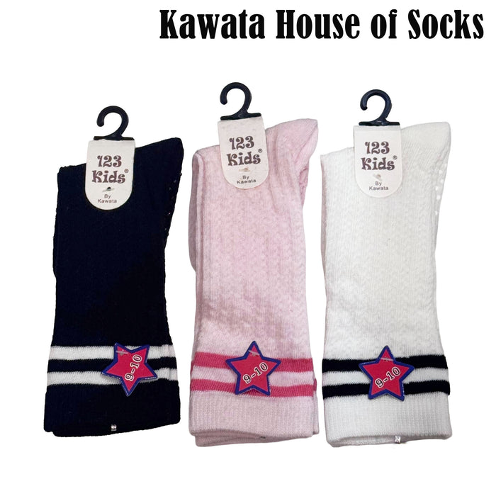 Baby & Kids Thin and Breathable Cotton Long Socks ( Stripes )