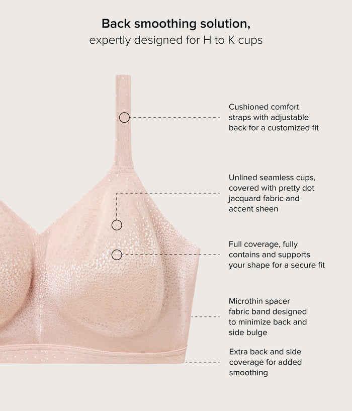 Back Appeal® H-K Cup Wire Free Bra Rose Dust
