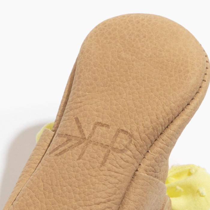 Banana Cream Knotted Bow Baby Shoe - Babies in Bloom